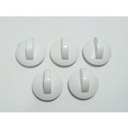 Ручка переключателя мощности белая универсальная (5шт.) для бытовых плит