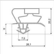 Уплотнитель холодильника (735x1055) Sharp профиль Skycold в паз