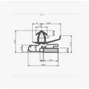 Уплотнитель 980*535мм для холодильника Haier 0060830862 в паз